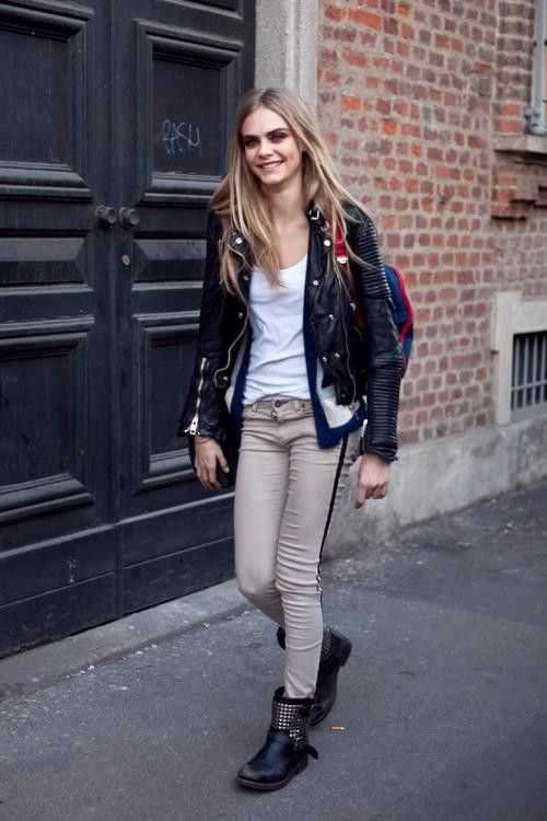 Cara Delevigne wearing Titan Boot by ASH.